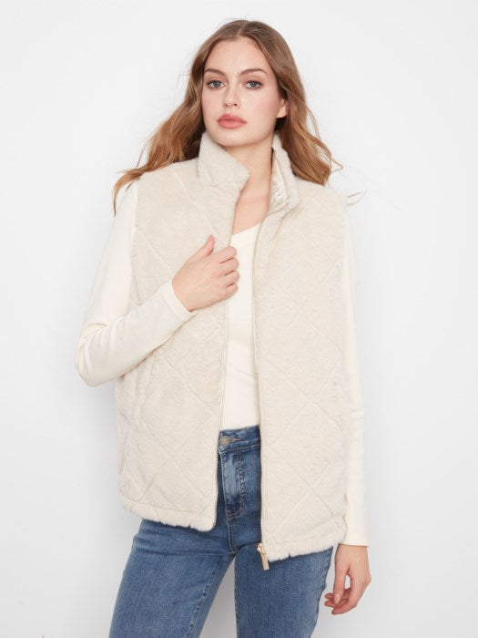 Charlie B Reversible Faux Fur Vest