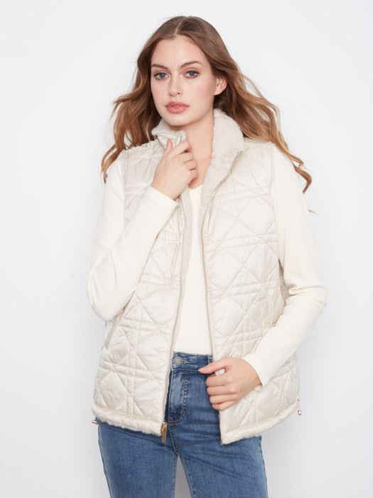 Charlie B Reversible Faux Fur Vest