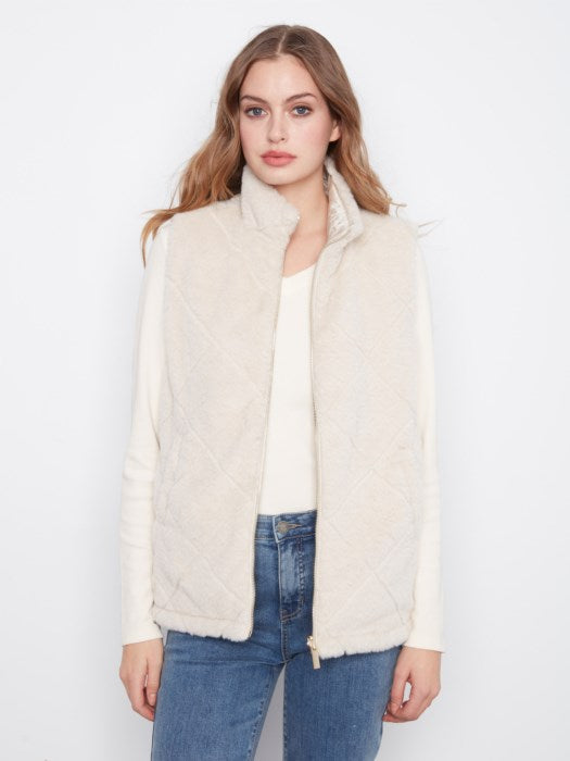 Charlie B Reversible Faux Fur Vest