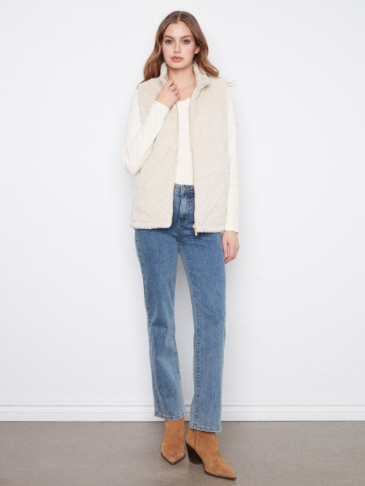 Charlie B Reversible Faux Fur Vest