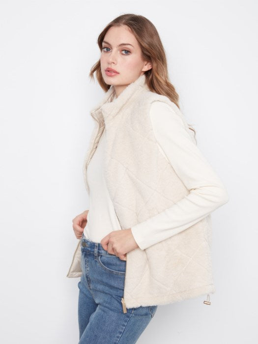 Charlie B Reversible Faux Fur Vest