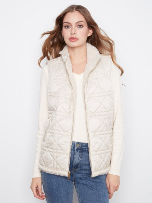 Charlie B Reversible Faux Fur Vest