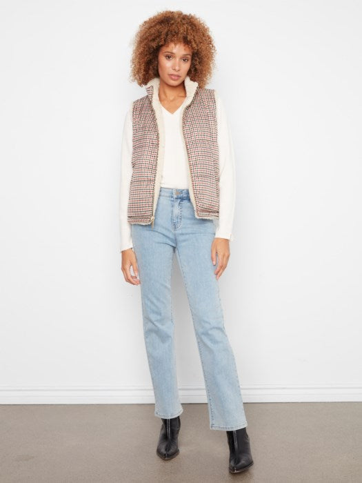Charlie B Reversible Plaid Quilted Vest