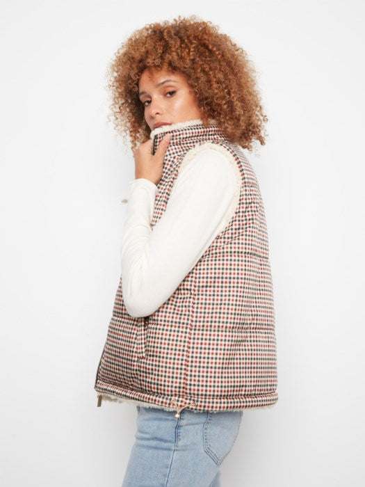 Charlie B Reversible Plaid Quilted Vest