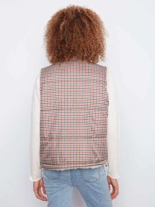 Charlie B Reversible Plaid Quilted Vest