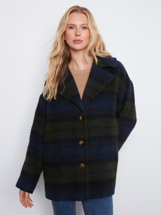 Charlie B Short Plaid Jacket