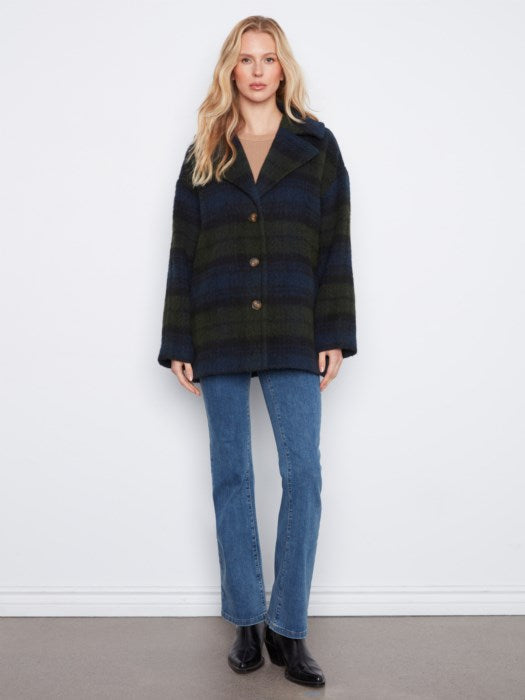 Charlie B Short Plaid Jacket