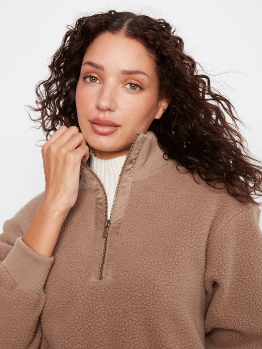 Charlie B Long Sleeve Half Zip Fleece with SS zipper