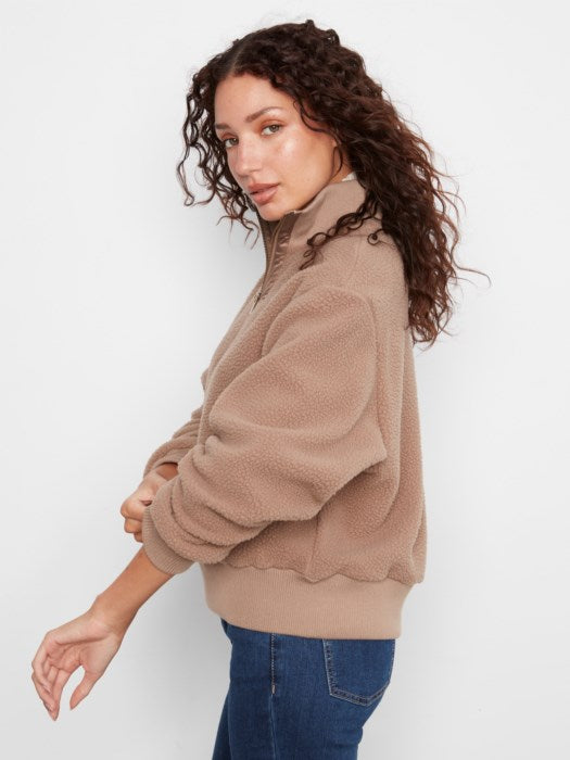 Charlie B Long Sleeve Half Zip Fleece with SS zipper