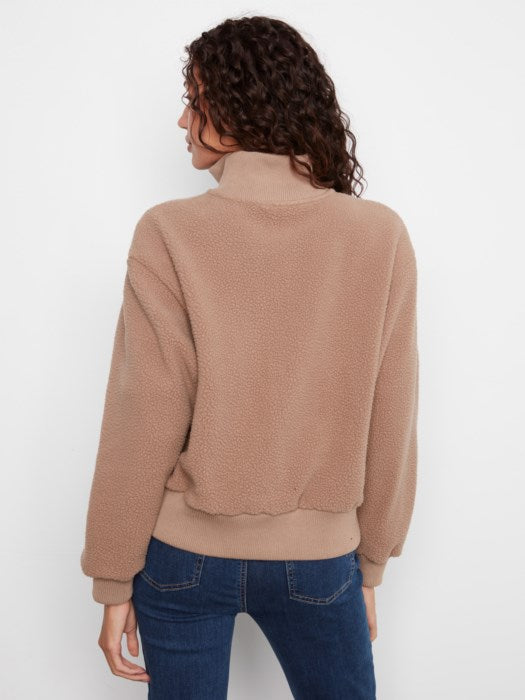 Charlie B Long Sleeve Half Zip Fleece with SS zipper