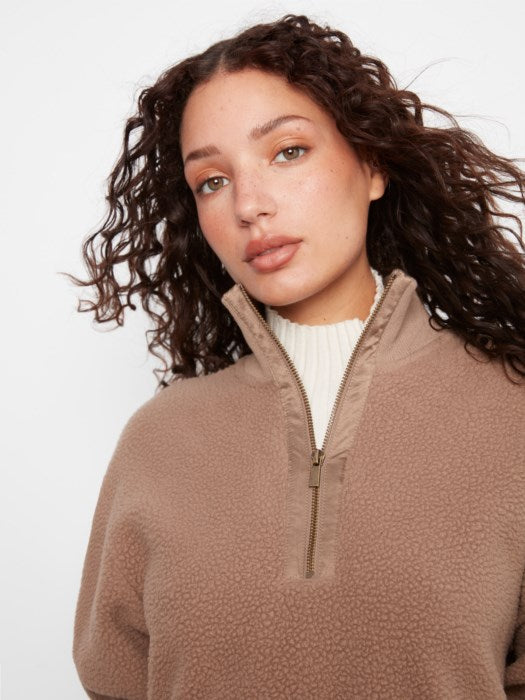 Charlie B Long Sleeve Half Zip Fleece with SS zipper