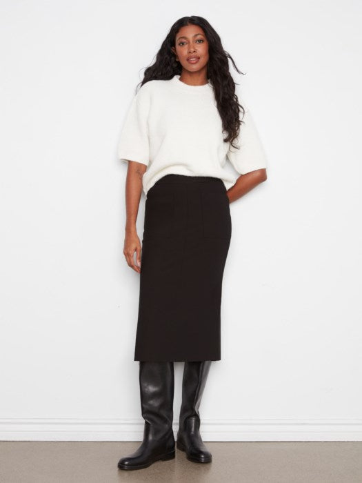 Charlie B Gusty Crepe Skirt With Front Patch Pocket