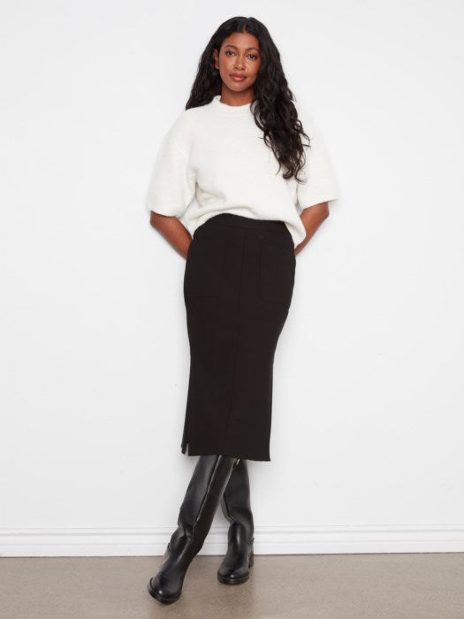 Charlie B Gusty Crepe Skirt With Front Patch Pocket