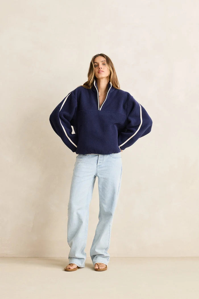 Rhythm Camp Half Zip Sherpa Pullover