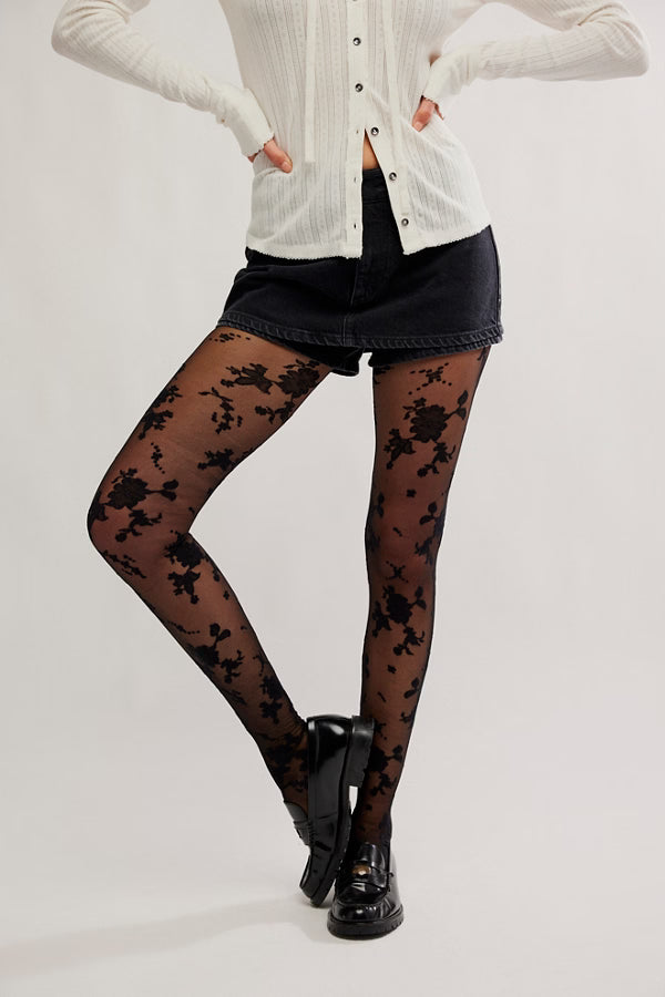 Free People Flocked Floral Tight