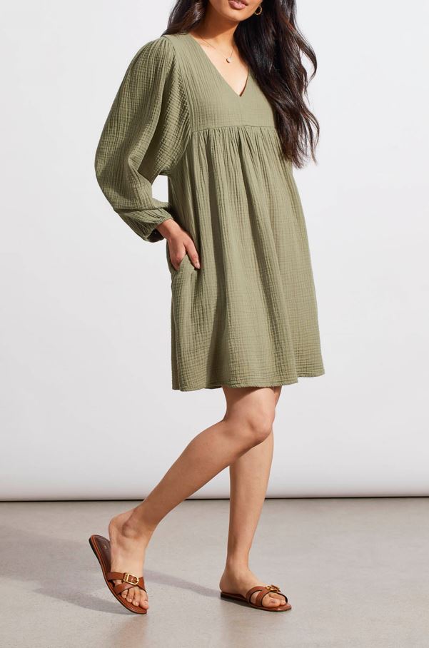 Tribal 3/4 Puff Sleeve Dress