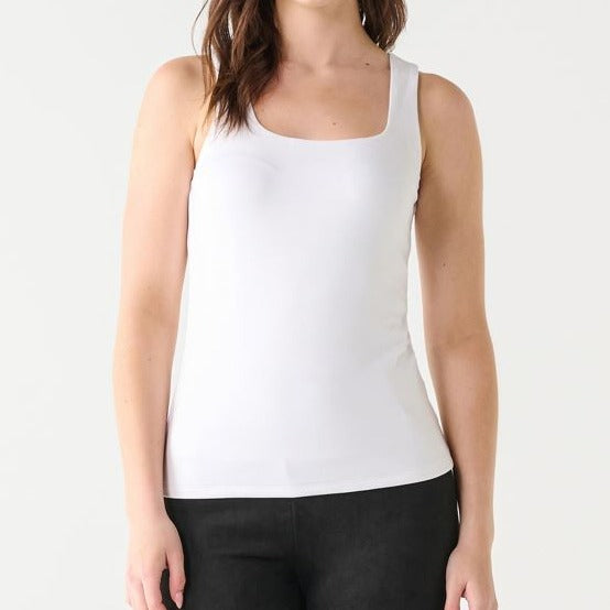 Black Tape Square Neck Tank