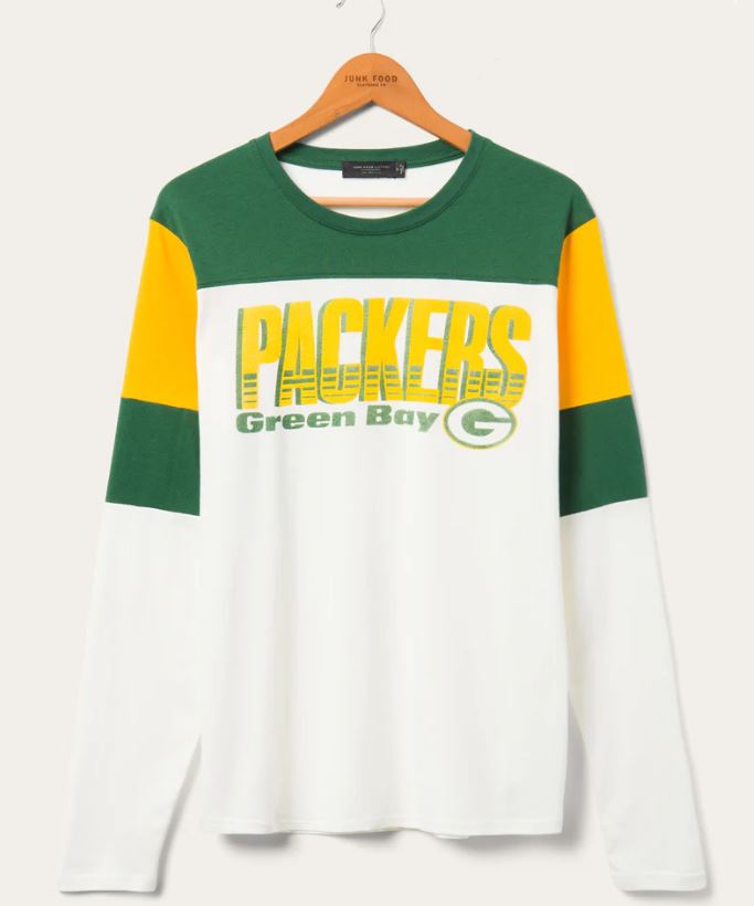 Junk Food Women's Green Green Bay Packers Tie-Dye Cropped Pullover