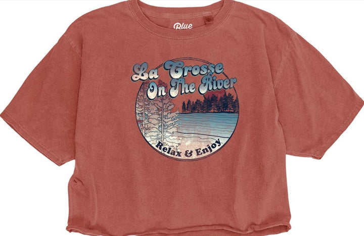 Lakeshirts Cropped Ringspun Ferngully La Crosse on the River Tee