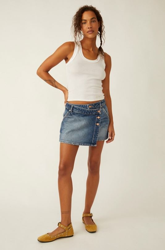 Free People Wynne Denim Skirt