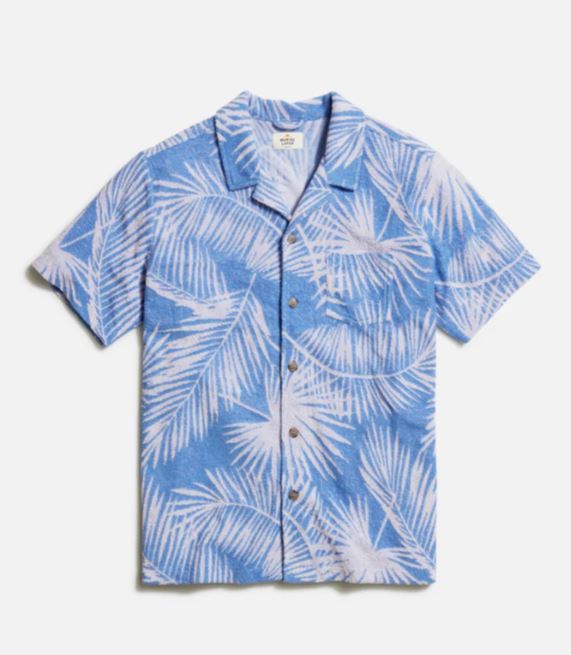 Marine Layer Terry Out Jacquard Resort Shirt