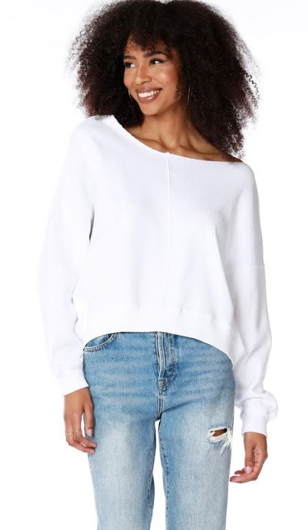 Bobi Rib Mix Boa TNK Sweatshirt