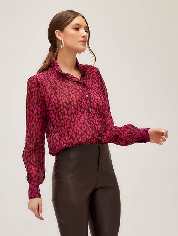 Fifteen Twenty Shirred Button Up Blouse