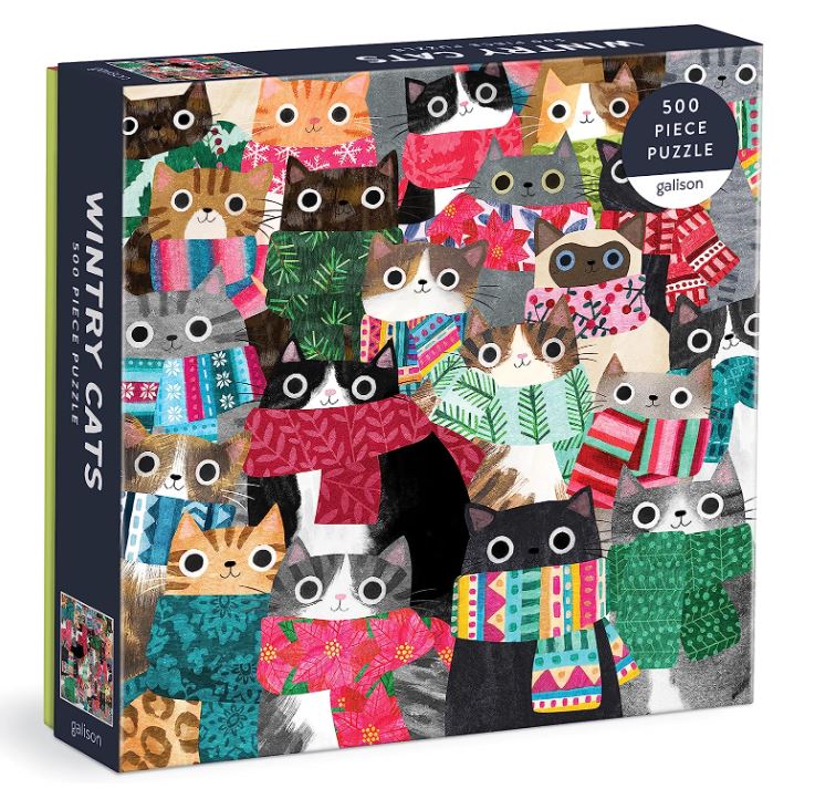 Galison Puzzle 500 pièces Chats hivernaux