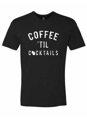 Lakeside Coffee Til Cocktails Printed T Shirt