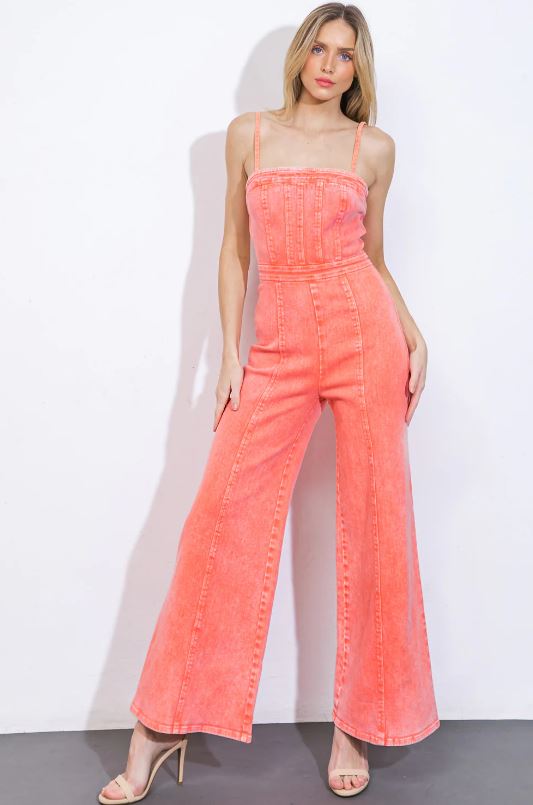 Flying Tomato Trendy Twill Jumpsuit