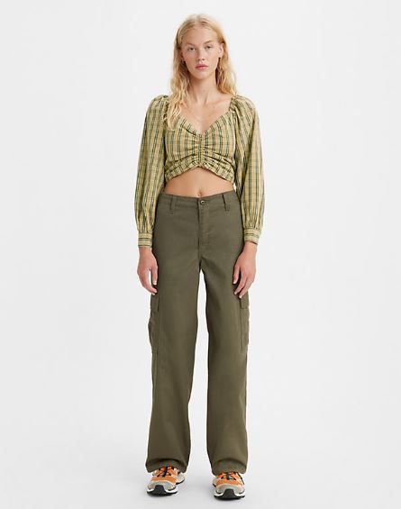 Levis 94 Baggy Cargo Army Green
