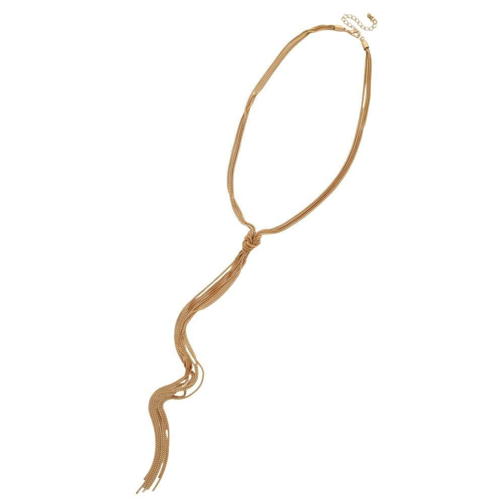 Joia Chain Tassel Lariat Y Long Necklace