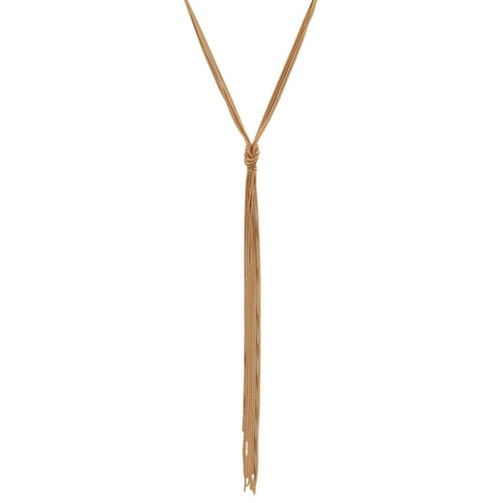 Joia Chain Tassel Lariat Y Long Necklace