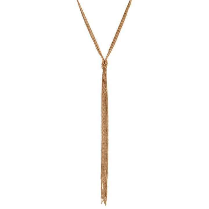 Joia Chain Tassel Lariat Y Long Necklace