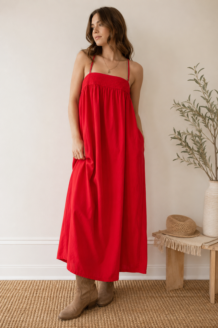 Loucia Spaghetti Strap Maxi Dress