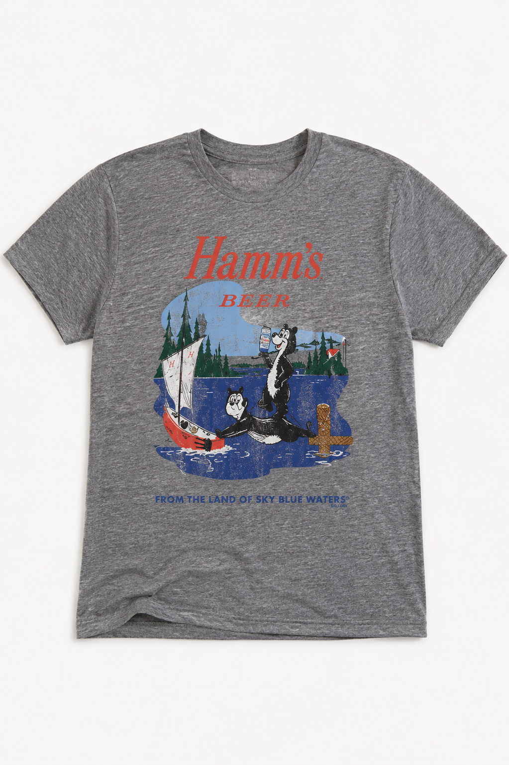 Retro Brand Hamm's Land of  Sky Blue Waters Graphic Tee