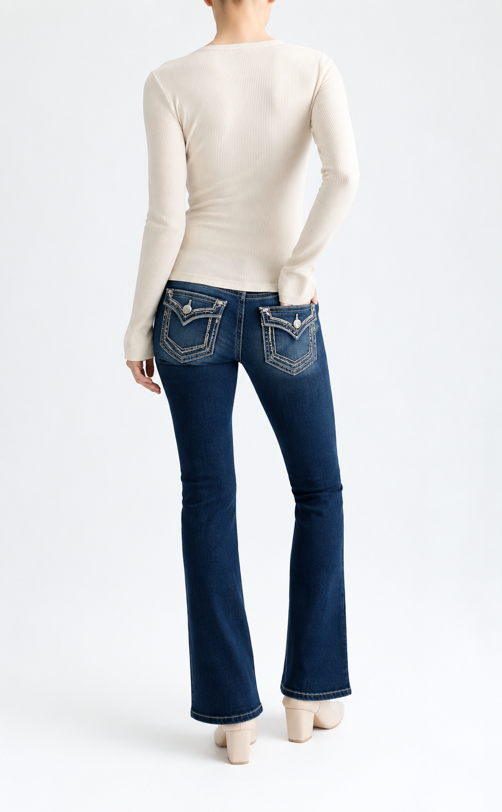 Miss Me Long Sleeve Ruffle Lace Up Top