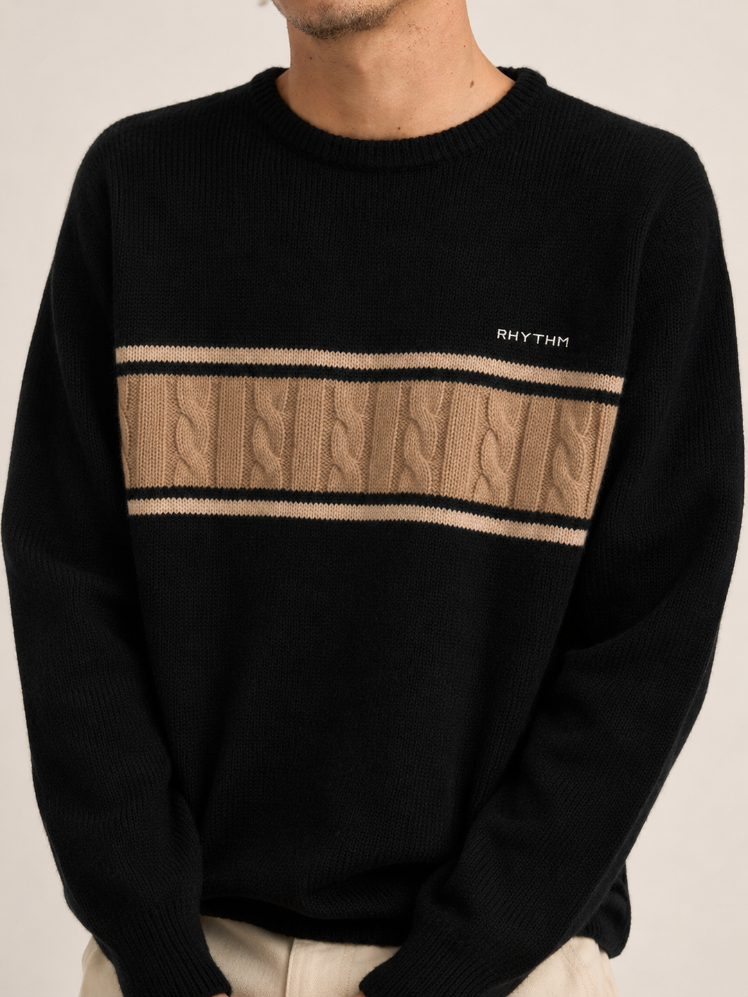 Rhythm Mohair Strip Knit Sweater