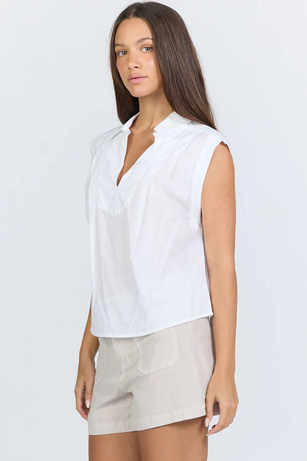 Dear John Aidy Sleeveless Pleated Blouse