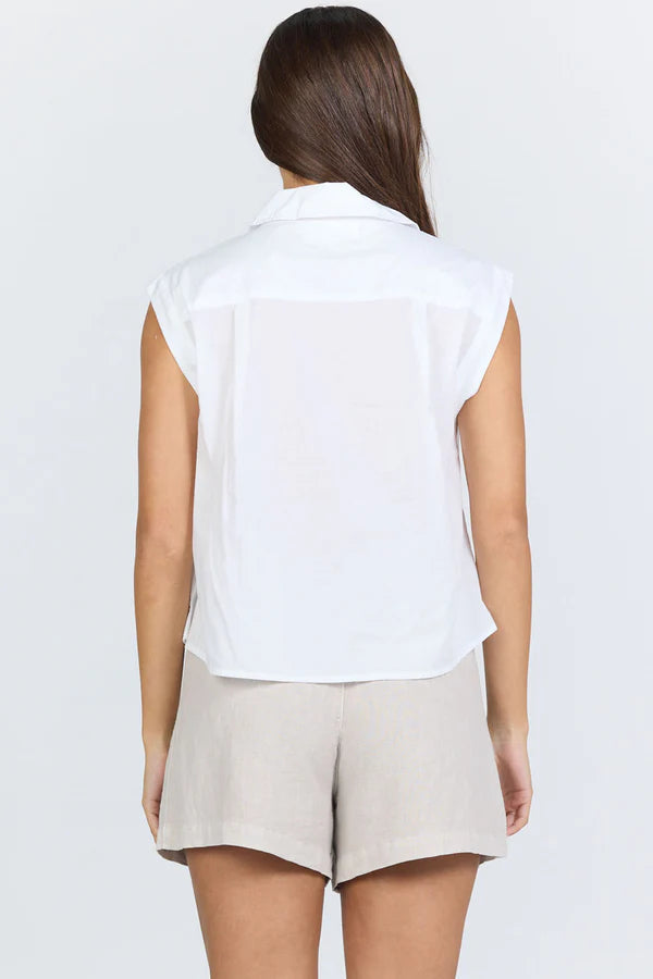 Dear John Aidy Sleeveless Pleated Blouse