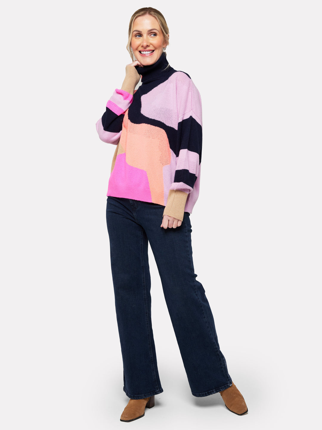 Brodie Abstract Roll Neck