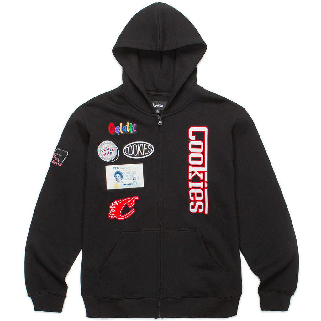 Cookies Enzo Full Zip Fleece Hoodie With Patches & Embroidery Artwork