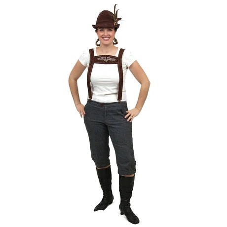 Dale's Exclusive Faux Leather Lederhosen Suspenders