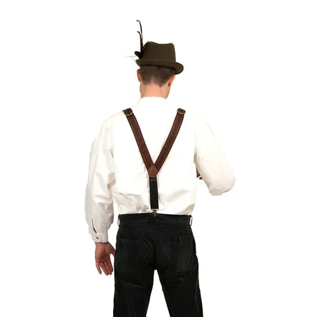 Dale's Exclusive Faux Leather Lederhosen Suspenders