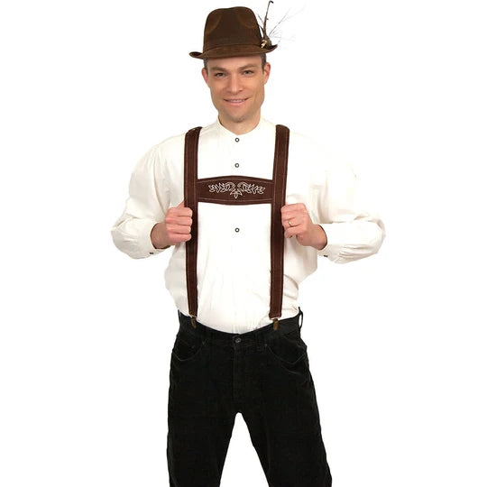 Dale's Exclusive Faux Leather Lederhosen Suspenders