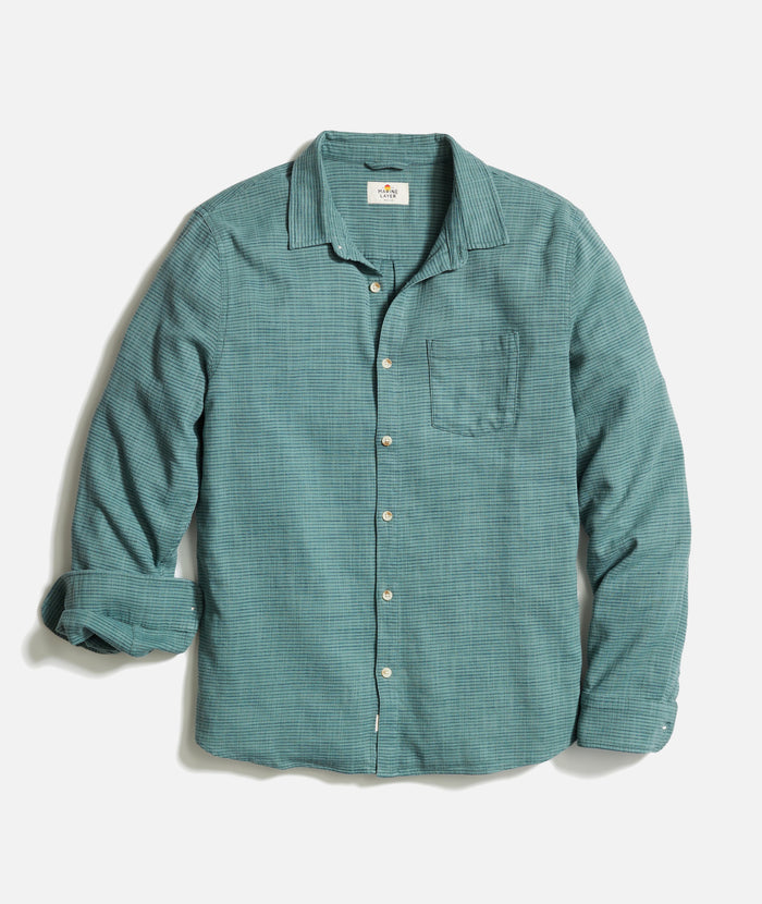 Marine Layer Long Sleeve Classic Stretch Selvage Shirt