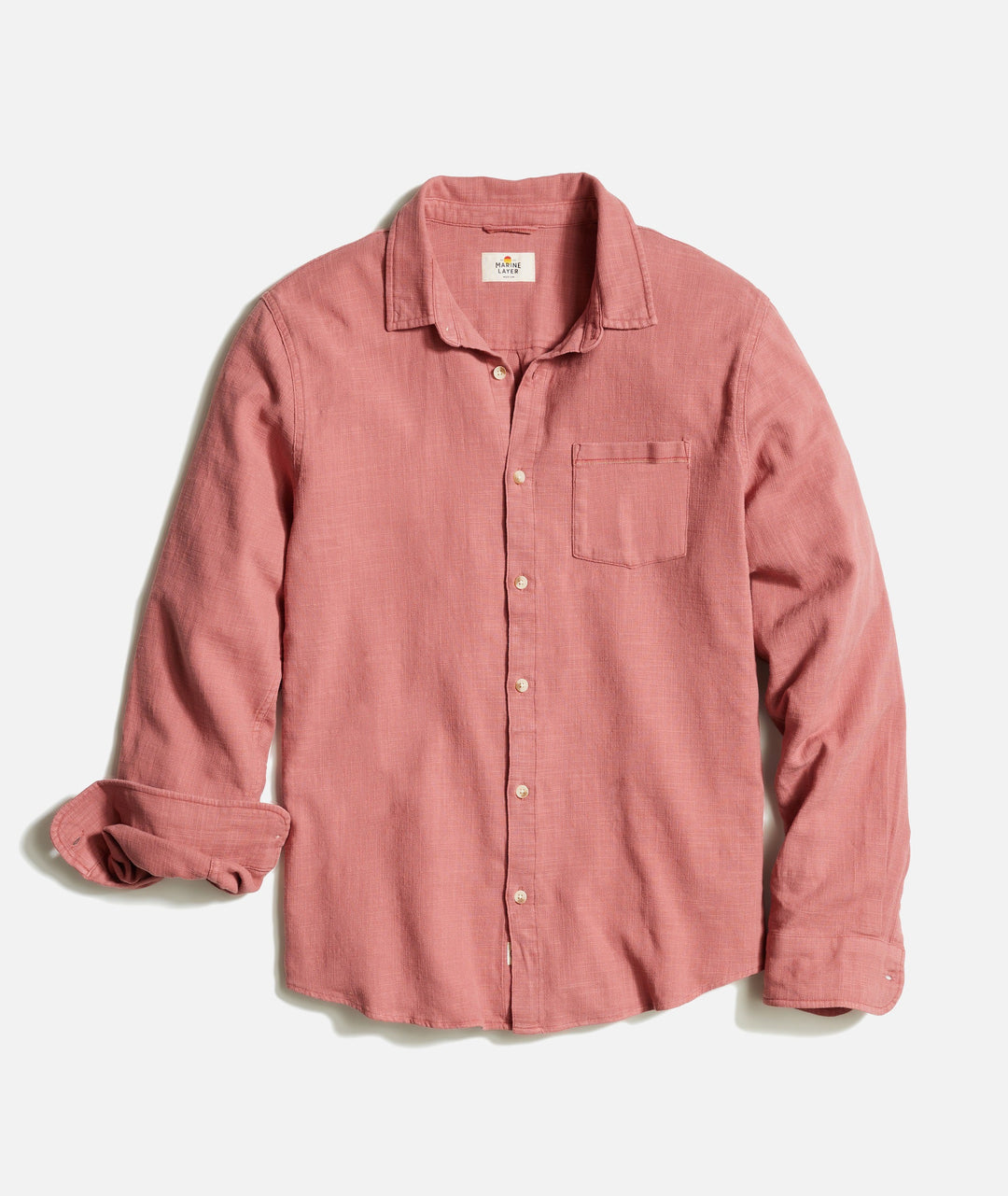 Marine Layer Long Sleeve Classic Stretch Selvage Shirt