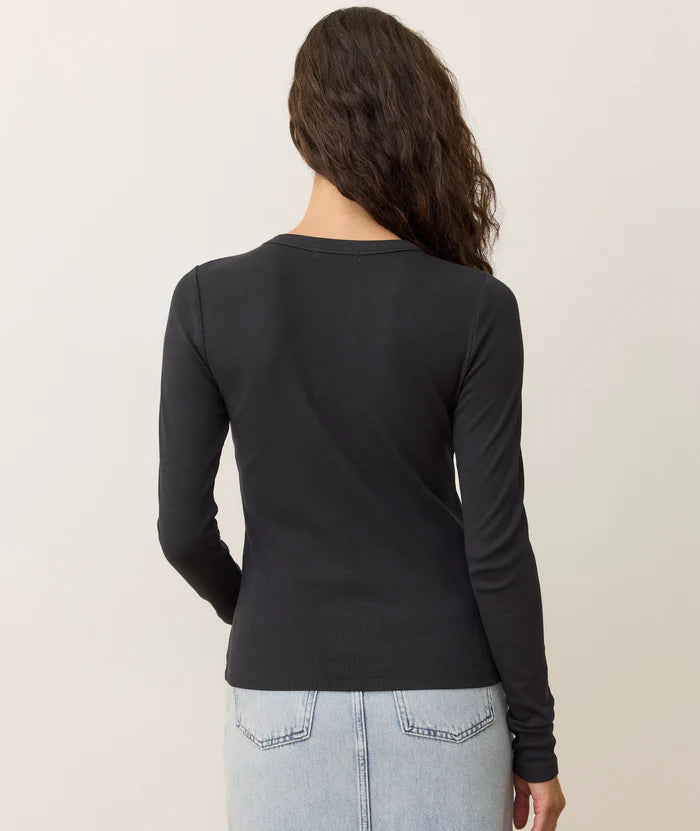 Marine Layer Long Sleeve Lexi Rib Sun-In Crew Tee