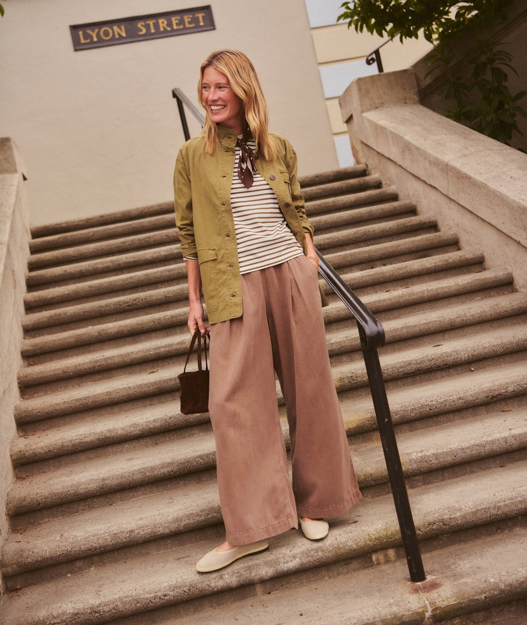 Marine Layer Allison Pleated Wide Leg Trouser