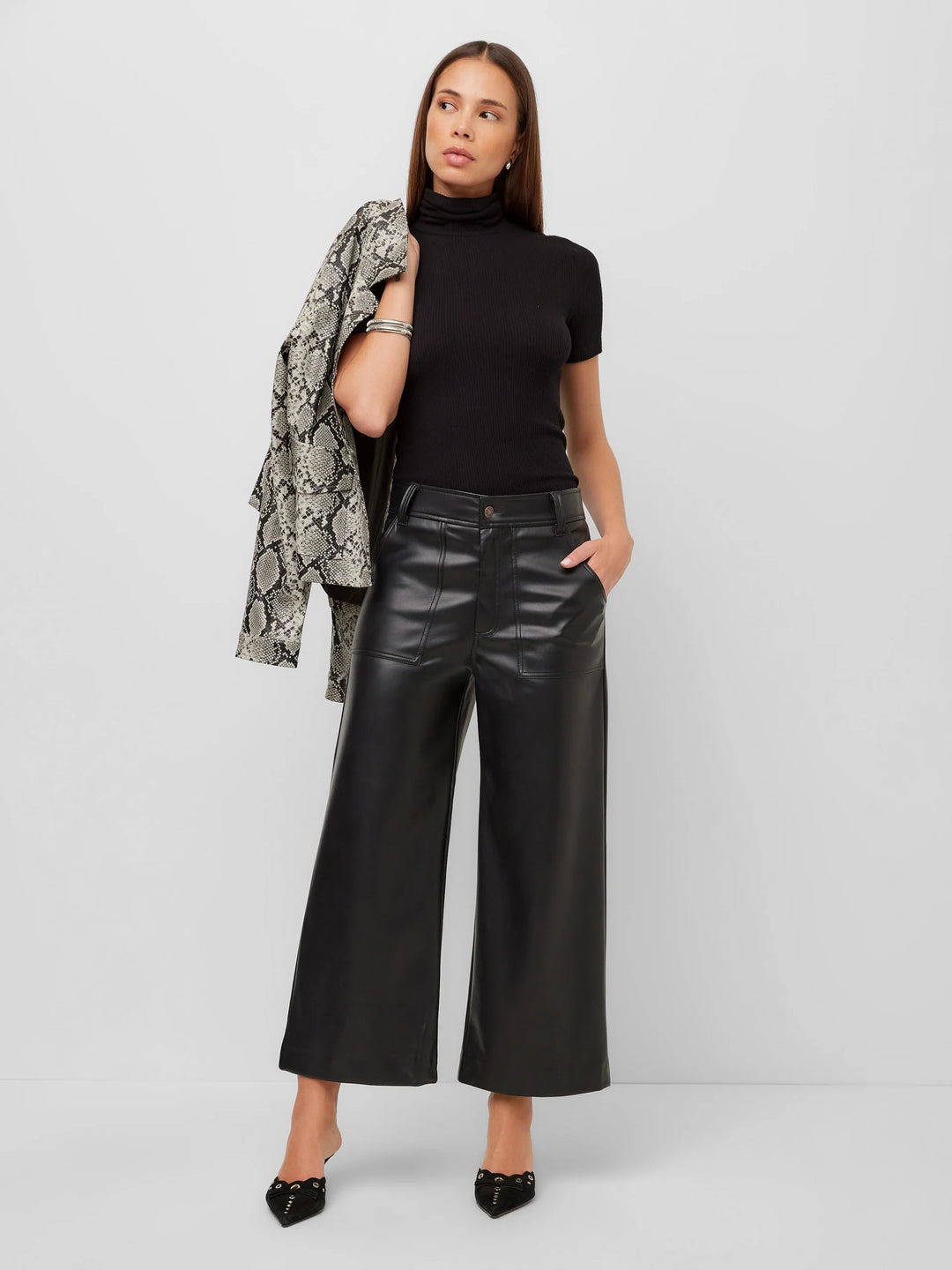 Fifteen Twenty Rylee Cropped Pants-Faux Leather